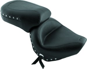 Yamaha V-Star 650 Cl Touring One-Piece Motorcycle Seat - Mustang Motorcycle - 1PC with Studs - Black - `98-`10